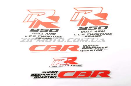 Наклейки (набор)   Honda CBR250   (25х10см, 3шт)   (#0912) - 12291