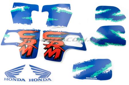 Наклейки (набор)   Honda CRM   (35х23см, синие)   (#2424) - 12293