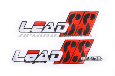 Наклейки (набор)   Honda LEAD SS   (34х9см, 3шт)   (#0657) - 12309