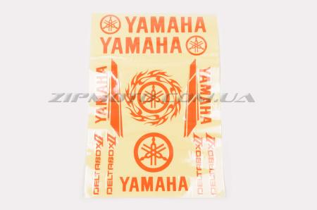 Наклейки (набор)   Yamaha   (34х23см, 13шт, красные) - 12332