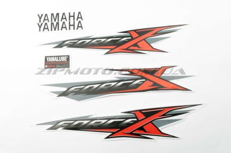 Наклейки (набор)   Yamaha X-FORCE   (30х6см, красные)   (#7438) - 12364
