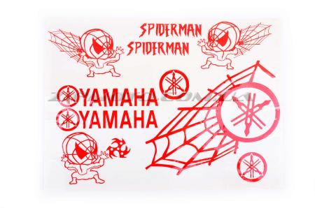 Наклейки (набор)   декор   YAMAHA SPIDER   (35х28см, красные) - 12368