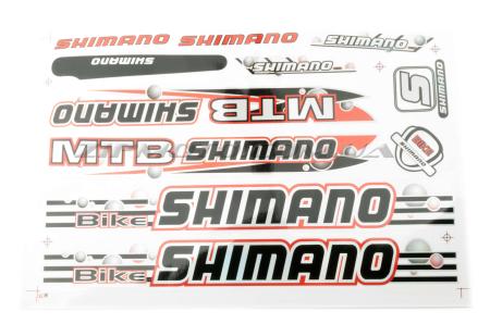 Наклейки (набор)   спонсор   SHIMANO   (37х24см)   (#B15) - 12444