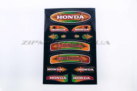 Наклейки (набор)   Honda   (33х22см, черные)   SEA - 12589