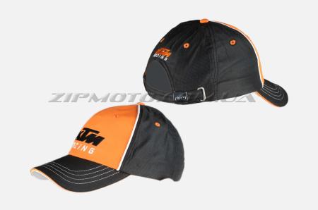 Бейсболка   KTM RACING   (черно-оранжевая, 100% хлопок) - 1349