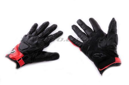 Перчатки   ALPINESTARS   (mod:MUSTANG, size:L, черно-красные, кожа) - 14106