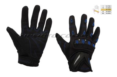 Перчатки   SCOYCO   (mod:MC-10, size:L, синие, текстиль) - 14216