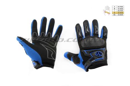Перчатки   SCOYCO   (mod:MC-23, size:XL, синие, текстиль) - 14260