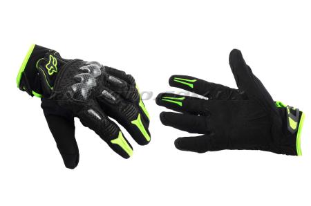Перчатки   FOX   BOMBER   (mod:FX-5, size:XL, черно-зеленые) - 14316