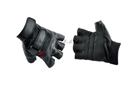 Перчатки без пальцев   (mod:HD-11, кожзам-текстиль)   HAOLONG SPORTS - 14352