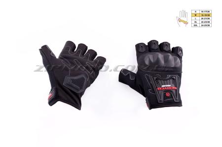 Перчатки без пальцев   (mod:MC-12D, size:M, черные, текстиль)   SCOYCO - 14459