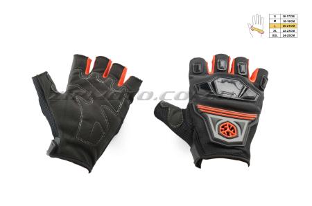 Перчатки без пальцев   (mod:MC-24D, size:L, красные, текстиль)   SCOYCO - 14465