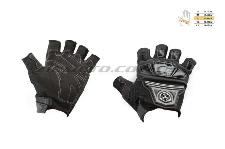 Перчатки без пальцев   (mod:MC-24D, size:L, черные, текстиль)   SCOYCO - 14467