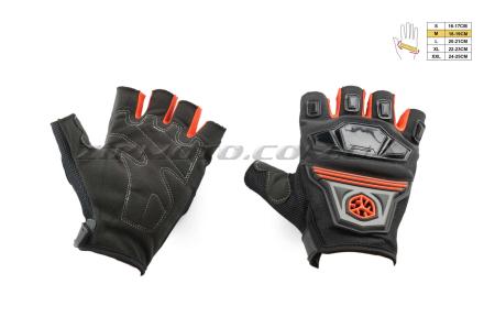 Перчатки без пальцев   (mod:MC-24D, size:M, красные, текстиль)   SCOYCO - 14469