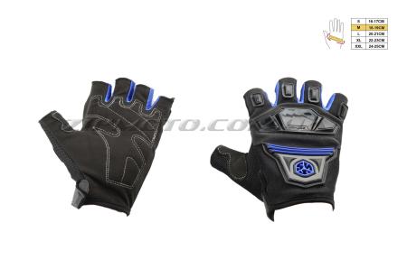 Перчатки без пальцев   (mod:MC-24D, size:M, синие, текстиль)   SCOYCO - 14470