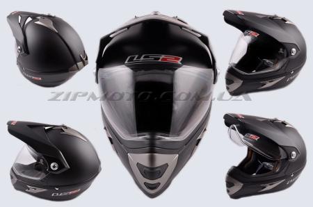 Шлем кроссовый   (mod:MX433) (с визором, size:XL, черный матовый)   LS-2 - 26410