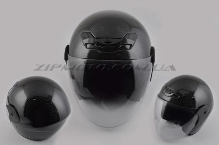 Шлем открытый   (mod:502) (с визором, size:L, carbon-look)   FGN - 26485