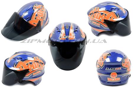 Шлем открытый   (mod:100) (аэроформа, черный визор) (size:L, IND.ENG)   LS2 - 26535