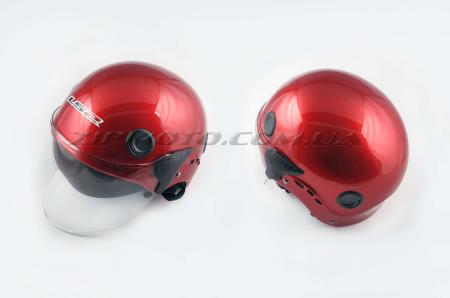 Шлем открытый   LS2   (mod:101) (классическая форма, прозрачный визор) (size:L, красный) - 26551