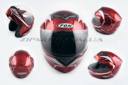 Шлем трансформер   (mod:J) (size:L, красный с узором)   FGN - 26637