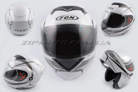 Шлем трансформер   (mod:J) (size:XL, белый c узором)   FGN - 26662