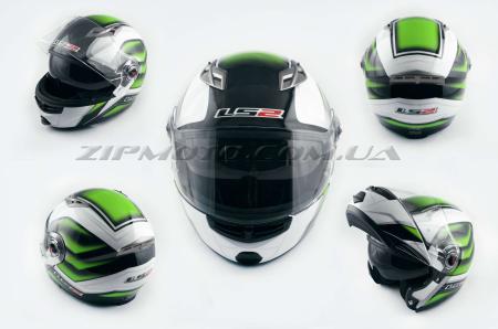 Шлем трансформер   (size:XL, бело-зеленый, + солнцезащитные очки)   LS-2 - 26731