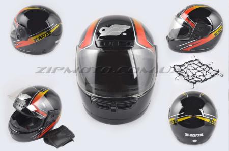 Шлем-интеграл   (mod:101) (size:XL, черно-красный, воротник, багажник)   KAVIR - 26889