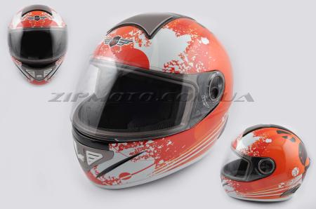 Шлем-интеграл   (mod:550) (premium class) (size:L, бело-красный)   KOJI - 26891
