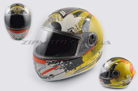 Шлем-интеграл   (mod:550) (premium class) (size:XL, желто-оранжевый) Ш112   KOJI - 26922