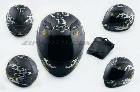 Шлем-интеграл   VR-1   (mod:CFP05) (size:L, черно-желтый матовый, воротник) - 27087