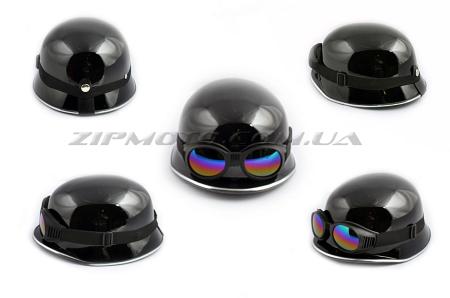 Шлем-каска   NAZI   (mod:D801) (черный, +очки хамелеоны) - 27144