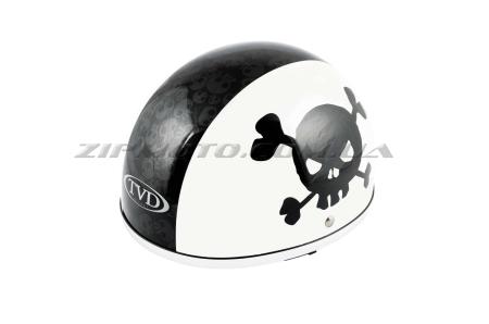 Шлем-каска   (mod:Skull) (size:L, бело-черный)   TVD - 27146