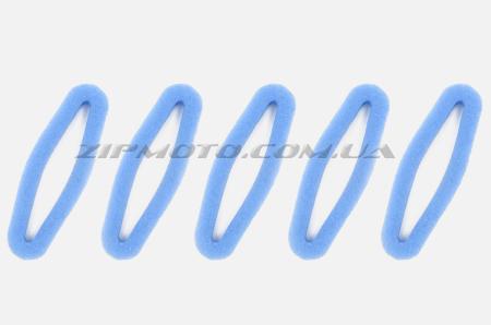 Элемент воздушного фильтра мотокосы   круглый   (поролон с пропиткой, 5шт в упаковек)   (синий)   AS - 28564