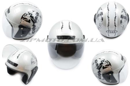 Шлем открытый   AV   (mod:03) (с визором, size:S, серый)  - 29196