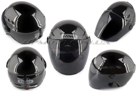Шлем открытый   (mod:210) (size:L, черный, +тонированный визор)   TANKE - 29555