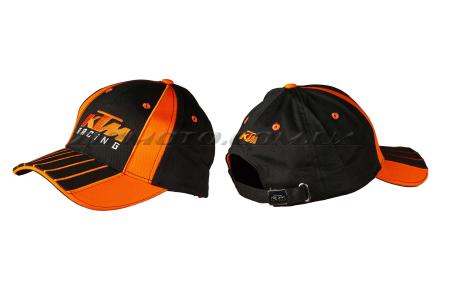 Бейсболка   KTM RACING   (черно-оранжевая, 100% хлопок)   (mod: 1) - 30046