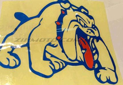 Наклейка   декор   DOG   (14x12cм, сине- красная, правая) - 30258