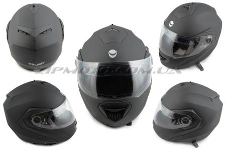 Шлем трансформер   (mod:FL258) (size:L, черный, глянцевый)   HELMO - 33359