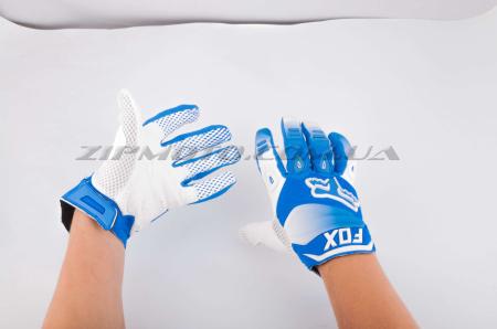 Перчатки   DIRTPAW   (mod:038, size:M, синя-белые)    FOX - 34810