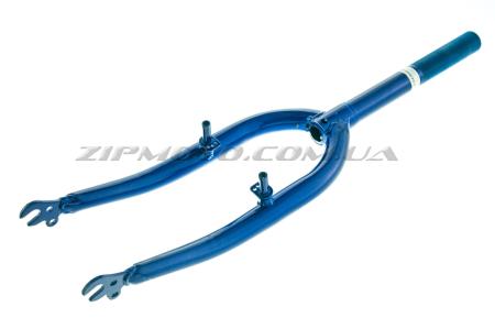 Вилка велосипедная жесткая   (c креплением V-brake, 22)   (синяя)   DS   mod A - 35440
