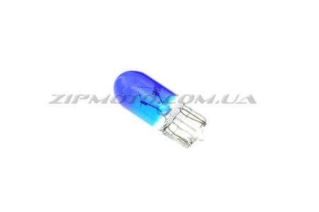 Лампа Т10 (безцокольная)   12V 3W   (габарит, приборы)   (синяя)   YWL - 40139