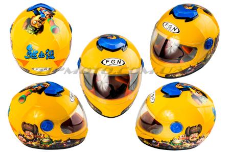 Шлем детский интеграл   (желтый)   (MULT)   FGN - 41872
