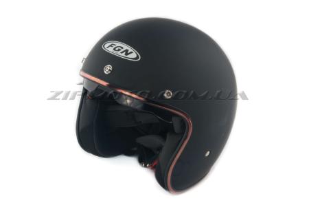Шлем открытый   (mod:FX-510) (size:L, черный, матовый)   FGN - 41899