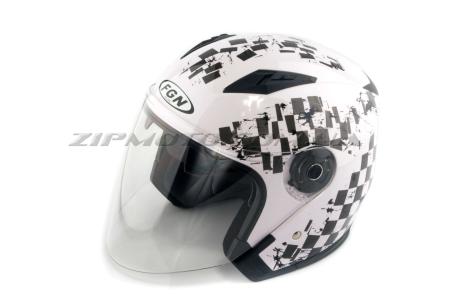 Шлем открытый   (mod:FX-512) (size:L,белый, SPORT)   FGN - 41902