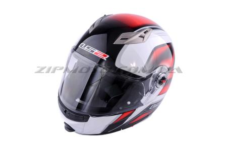 Шлем трансформер   (size:ХХL, красно-белый + солнцезащитные очки)   LS-2 - 41936