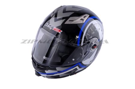 Шлем трансформер   (size:ХL, бело-синий+ солнцезащитные очки)   LS-2 - 41941