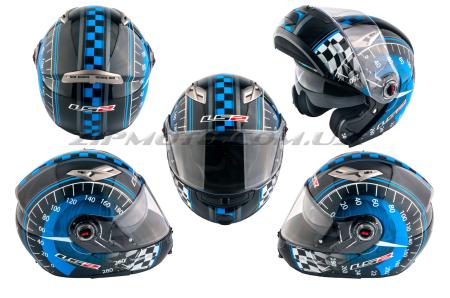 Шлем трансформер   (size:ХХL, сине-черный + солнцезащитные очки)   LS-2 - 41953
