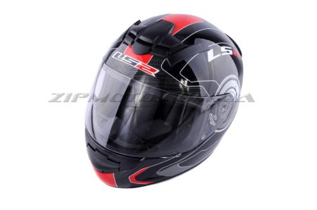 Шлем-интеграл   (mod:350) (size:XL, черно-красный)   LS-2 - 41967