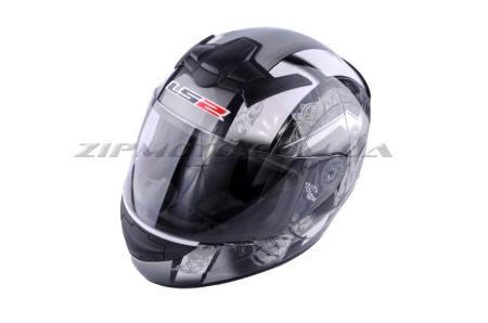 Шлем-интеграл   (mod:FF352) (size:L, бело-серый)   LS-2 - 41996