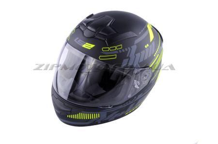 Шлем-интеграл   (mod:FF352) (size:XL, черно-зеленый, BANG)   LS-2 - 41999